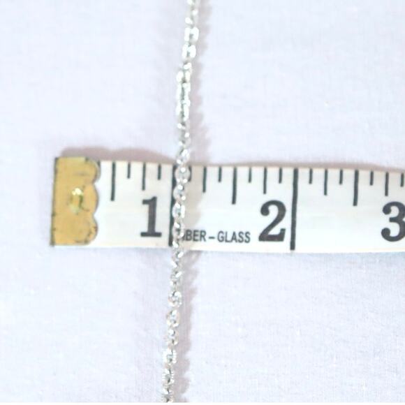 Liz Claiborne Y Pendant Necklace SIlver Tone Chain Faceted Pastel Crystal Stones - Picture 8 of 9